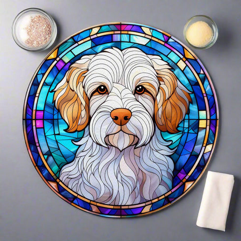 Clumber Spaniel Glass Suncatcher Worktop Saver